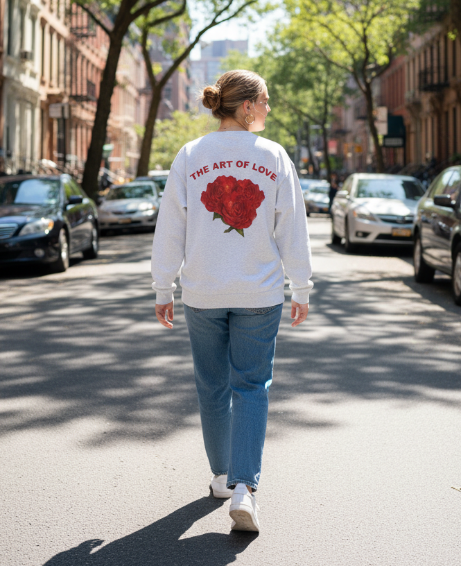 Handmade - “The Art of Love” T-shirt lange mouwen - unisex